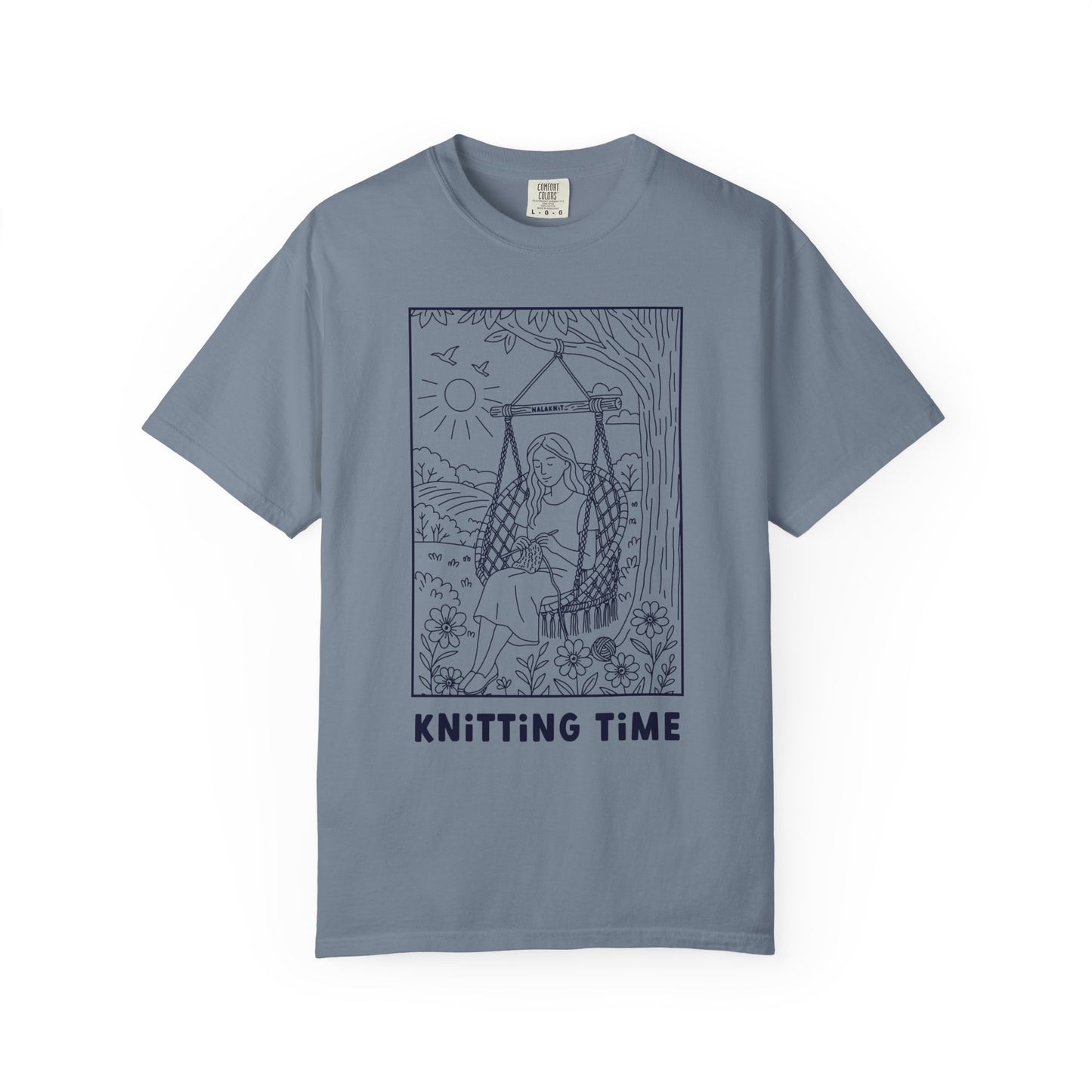 Knitting Time T-Shirt Blue Jean