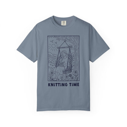 Knitting Time T-Shirt Blue Jean