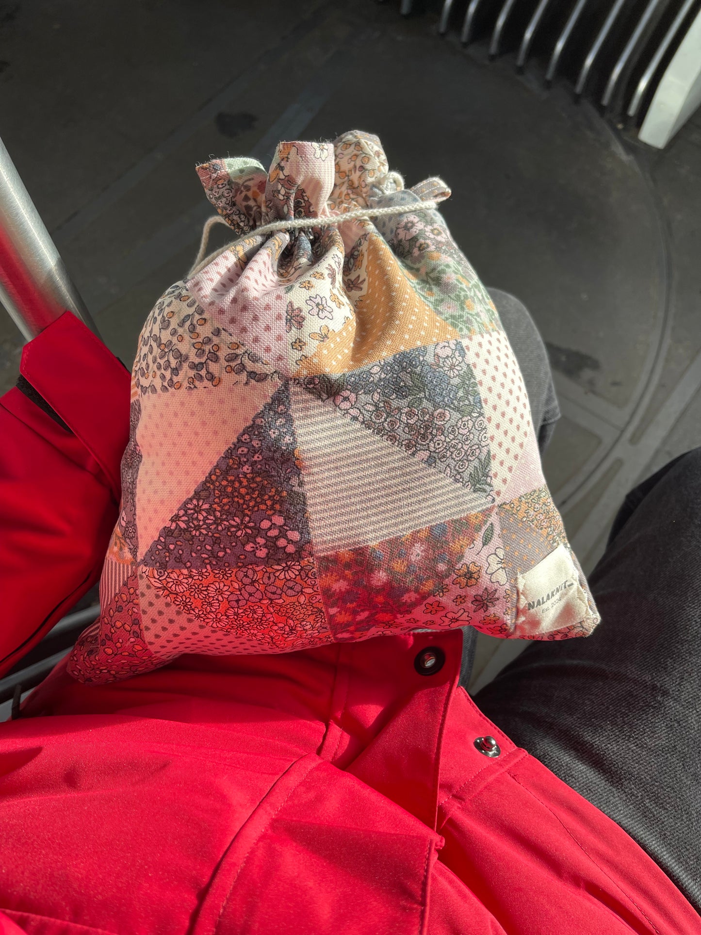 Floral Crush Drawstring Bag