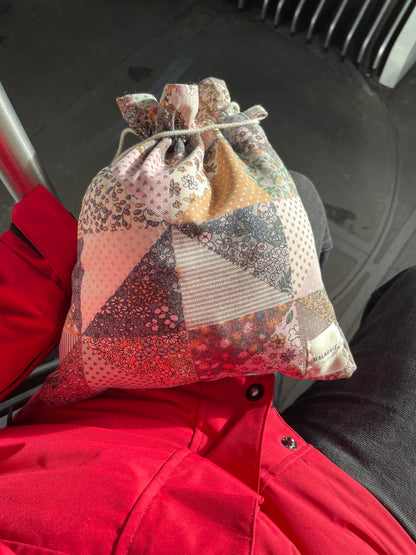 Floral Crush Drawstring Bag
