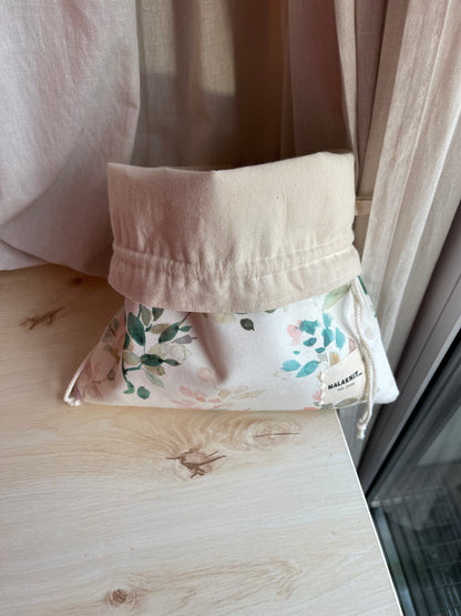 Frosted Leafes drawstring bag