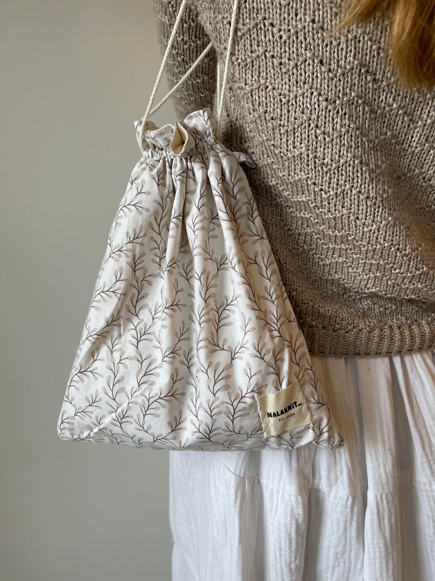 Cashmere Sweater Zugbandbeutel