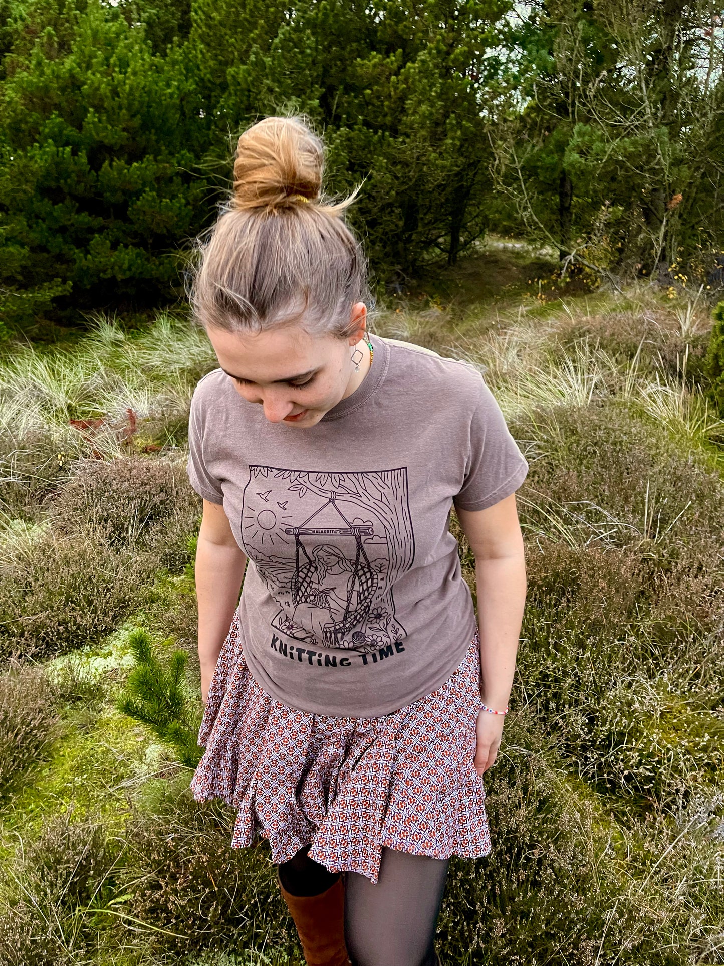 Knitting time T-Shirt Espresso