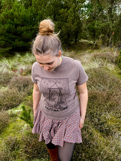 Knitting time T-Shirt Espresso