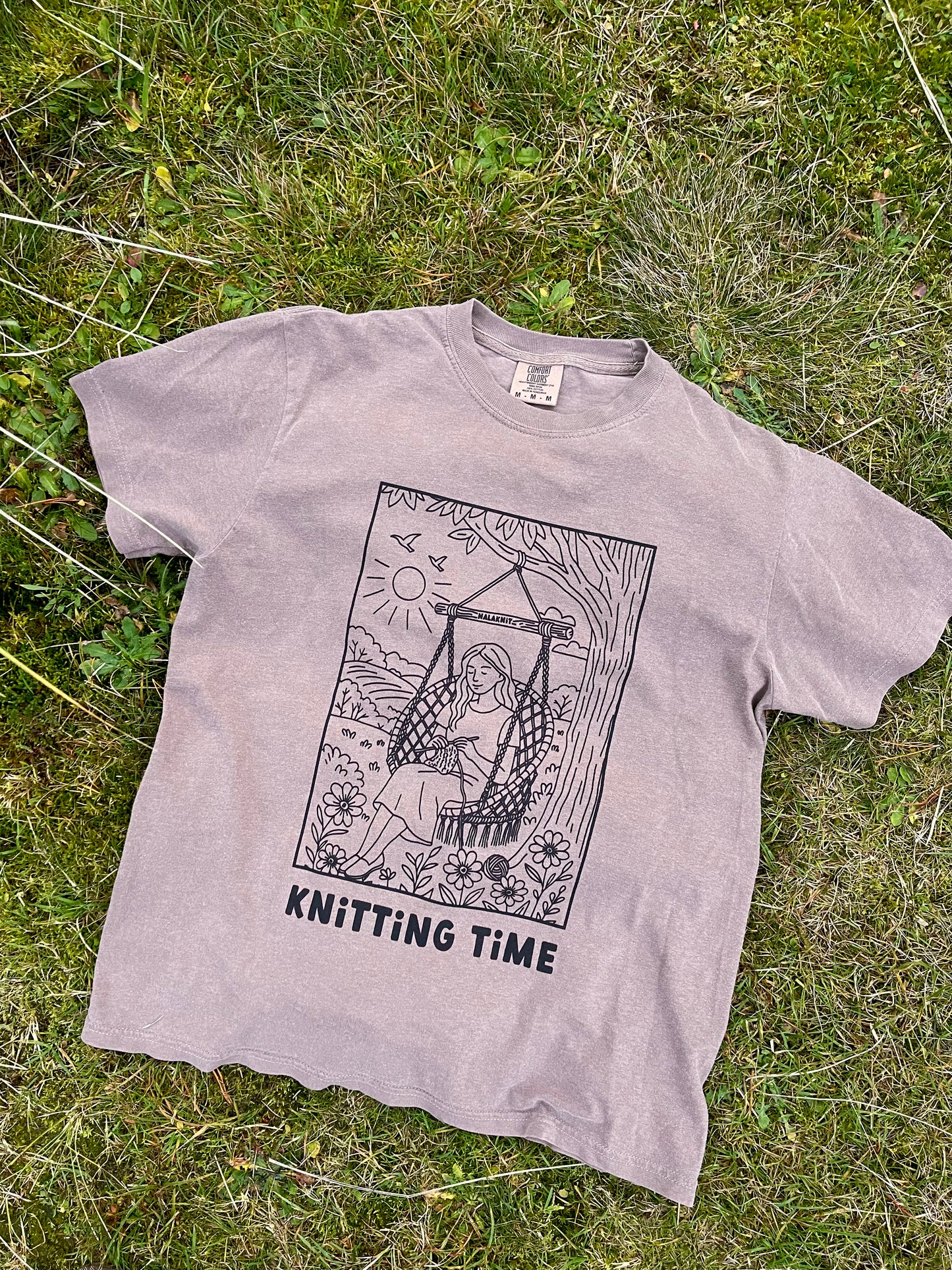 Knitting time T-Shirt Espresso