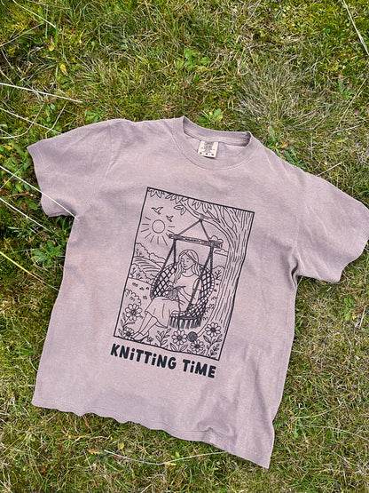 Knitting time T-Shirt Espresso